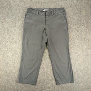Nike Golf Pants Womens 12 Gray Dri-Fit Straight Leg Performance Casual Athletic
